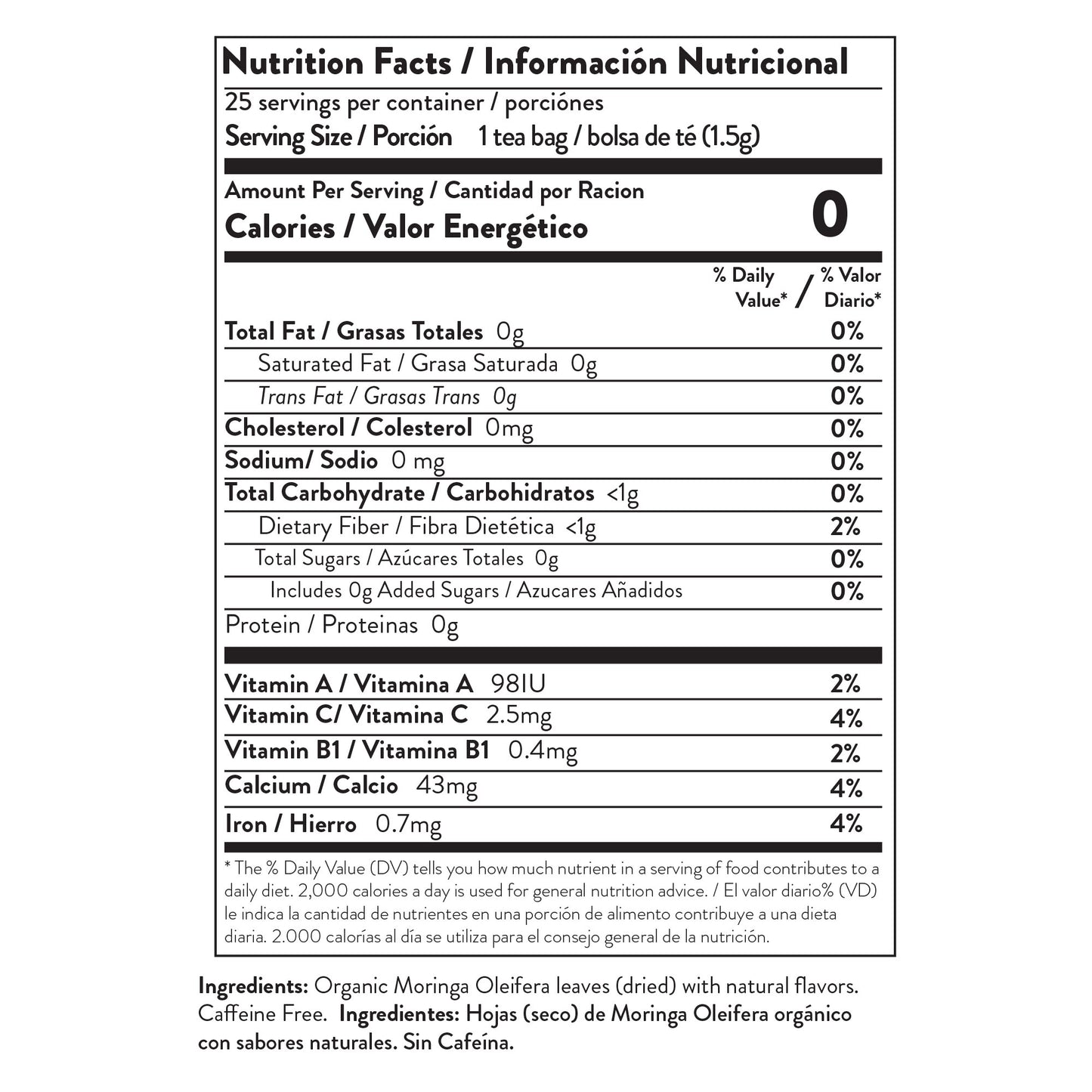 Organic Moringa Tea – Apple & Cinnamon Superfood Infusion