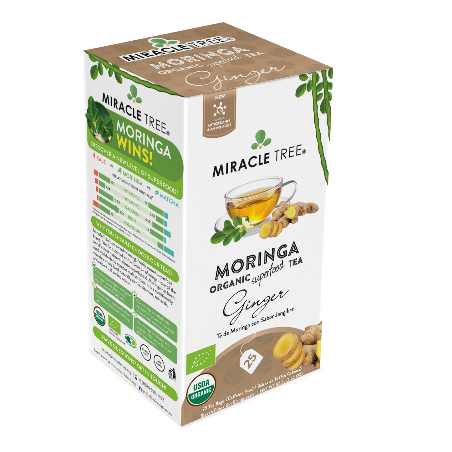 Organic Moringa Tea with Ginger β Superfood Herbal Tea