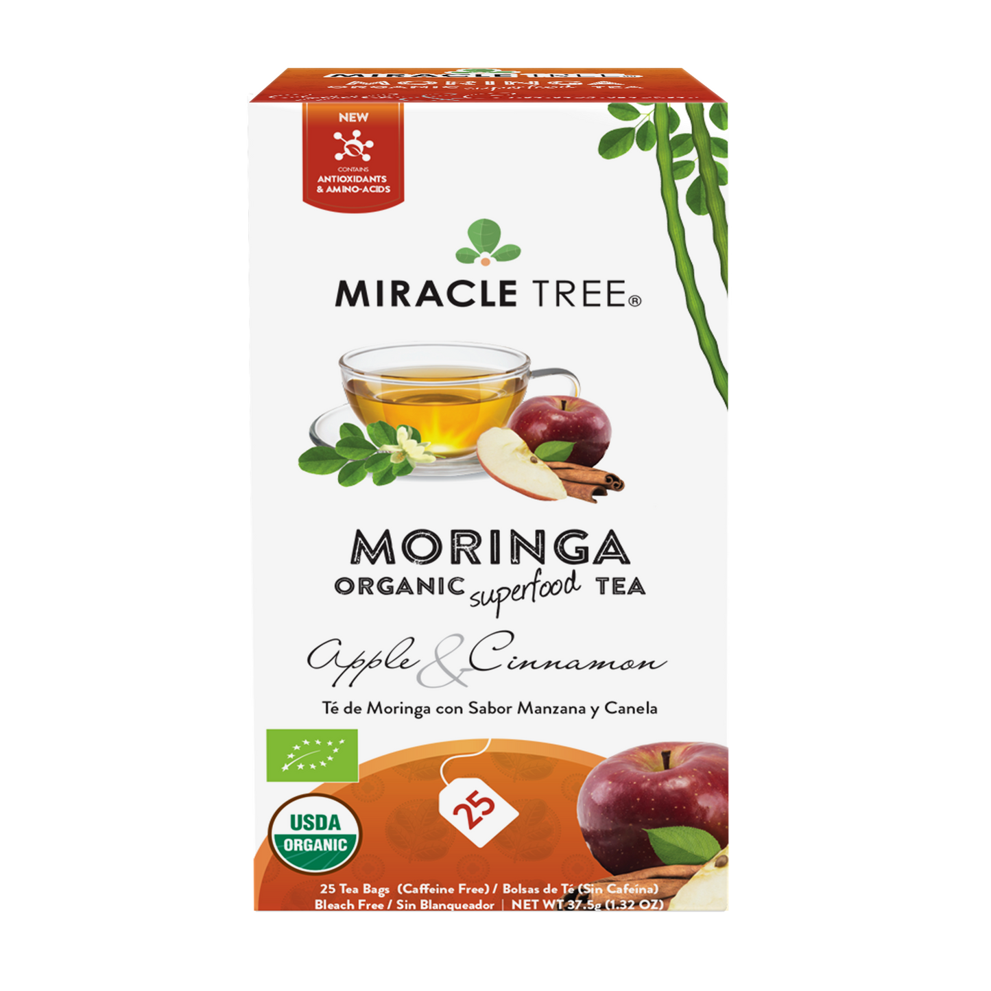 Organic Moringa Tea – Apple & Cinnamon Superfood Infusion