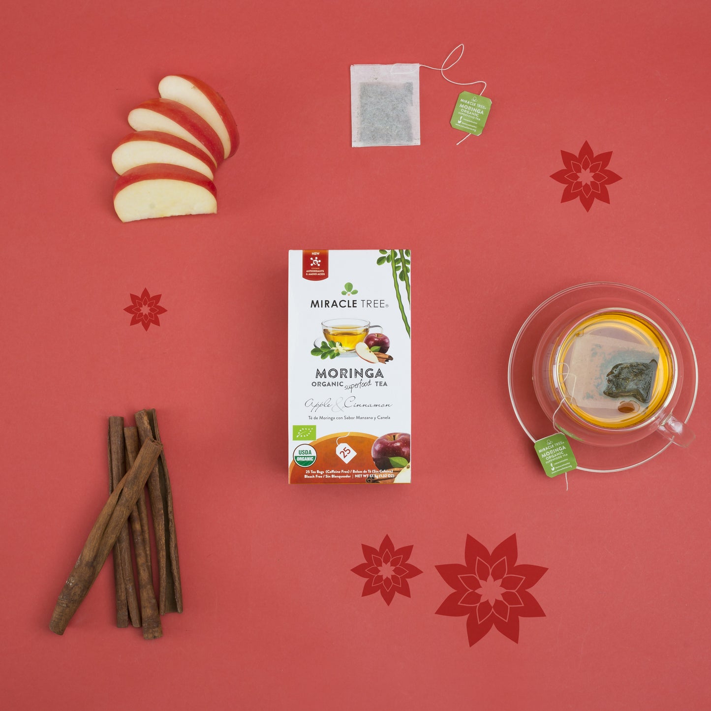 Organic Moringa Tea – Apple & Cinnamon Superfood Infusion